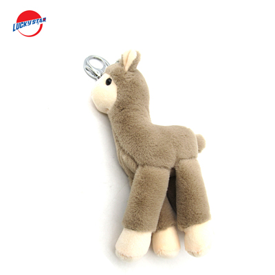 Plush alpaca key chain